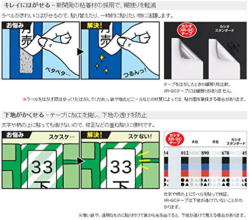 Amazon | カシオ ネームランドテープ キレイにはがせて下地がかくせる